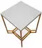 Mauro Ferretti Double Marble Beistelltisch Metall 47x47x60cm Gold Weiß (1423320000)