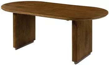 Massivmoebel24 Barcelona Esstisch oval Mango 200x100x76cm braun lackiert (09-110-344-2026)