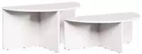 vidaXL Couchtisch 2 pcs Wei&szlig; Massivholz Kiefer