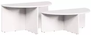 vidaXL Couchtisch 2-tlg. Wei&szlig; Massivholz Kiefer (873536)