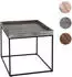 Mendler HWC-K71 Beistelltisch Paulownia-Holz Metall 60x60x60cm dunkelgrau (96858)