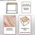 Mendler HWC-K71 Beistelltisch Paulownia-Holz Metall 60x60x60cm dunkelgrau (96858)