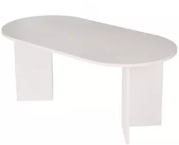 Hanah Home Sablin Esstisch, Wei&szlig;, Melaminbeschichtete Spanplatte, 180x90x75cm