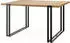 WFL GROUP Marco Esstisch ausziehbar Loft-Stil schwarze Metallbeine 120-220cm (Craft Eiche)