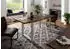 Massivmoebel24 Freeform 3 Baumkantentisch Akazie 140x90x76cm, grau, Beine silber matt (09-104-814-1228)