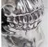 MCW MCW-A19 Beistelltisch Totenkopf, Polyresin/Glas, silber, 52x55x55cm (MCW-A19)