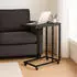 Relaxdays Beistelltisch C-Form mit Rollen, Schwarz