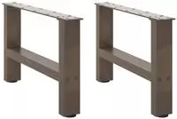vidaXL Couchtischbeine Naturstahl 2 Stk. 50x(30-31) cm Stahl