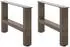 vidaXL Couchtischbeine Naturstahl 2 Stk. 50x(30-31)cm (4013263)