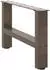 vidaXL Couchtischbeine Naturstahl 2 Stk. 50x(30-31)cm (4013263)
