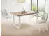 WFL GROUP Sana Esstisch ausziehbar 140–180cm Loft-Stil, weiße Metallbeine, Sonoma Eiche