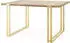 WFL GROUP Stella Esstisch ausziehbar Loft-Stil Sonoma Eiche goldene Metallbeine 160–260cm