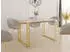 WFL GROUP Stella Esstisch ausziehbar Loft-Stil Sonoma Eiche goldene Metallbeine 160–260cm