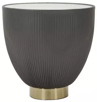 Mauro Ferretti Elge Couchtisch Ø46cm Metall Keramik grau/gold (1428630003)