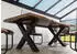 Massivmoebel24 Freeform 5 Esstisch Sheesham massiv 220x100x77cm grau gebeizt X-Beine anthrazit (09-112-834-2215)