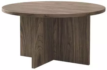 Selsey Ovo Couchtisch Rund, Holzoptik Nussbaum, 76x76cm (Ovo)