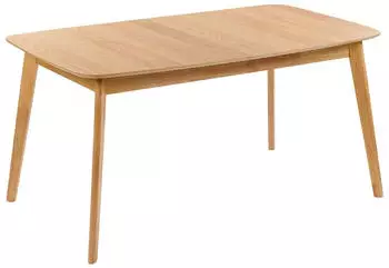 Beliani Madox Ausziehbarer Esstisch Hellholz Eichenfurnier 150/190x90cm (Madox)