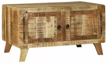 vidaXL Couchtisch 80x54x45cm Mango Massivholz, roh (4104538)