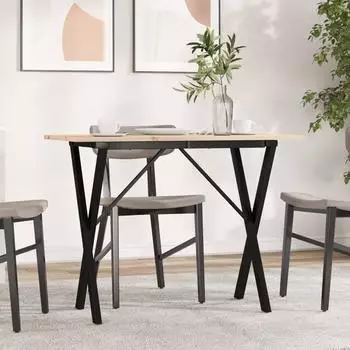 vidaXL Esstisch X-Gestell Massivholz Kiefer 100x50x75cm