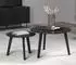 trendteam Ronin Couchtisch-Set, 2 runde Tische, schwarz, Massivholzfüße (234311232)