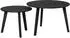trendteam Ronin Couchtisch-Set, 2 runde Tische, schwarz, Massivholzfüße (234311232)