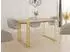 WFL GROUP Stella ausziehbarer Esstisch, Loft-Stil, Craft Eiche, goldene Metallbeine, 120-220cm (800000640126)