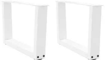 vidaXL Couchtischbeine V-Form, 2 St&uuml;ck, wei&szlig;, 60x(30-31,3)cm, Stahl (4012613)