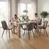 Homestyle4u Esstisch 135x80cm, Holz, Eichenoptik grau (2926)