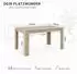 Homestyle4u Esstisch 135x80cm, Holz, Eichenoptik grau (2926)