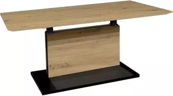 M&auml;usbacher Faro Couchtisch h&ouml;henverstellbar, Asteiche/vulkanschwarz supermatt, 110cm