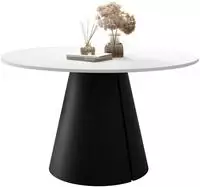 MIRJAN24 Tisch Calma 120, Esszimmer Tisch, Beine aus Stahl (Farbe: Schwarz /