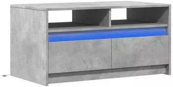vidaXL LED-Couchtisch betongrau, Holzwerkstoff (851994)