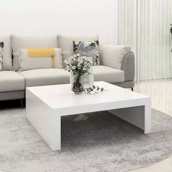 vidaXL Couchtisch wei&szlig; 100x100x35cm Spanplatte (808567)