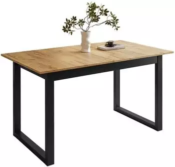 Lookway Arton II ausziehbarer Esstisch 140-195cm, Craft Gold Eiche, Metallbeine (800000920880)