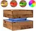 vidaXL Couchtisch mit LED-Leuchten Altholz-Optik 50x50x40cm (857716)
