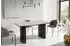 WFL GROUP Cavaro ausziehbarer Esstisch, rechteckig, beige Cashmere, schwarze Metallbeine (800001307100)