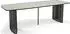 WFL GROUP Cavaro ausziehbarer Esstisch, rechteckig, beige Cashmere, schwarze Metallbeine (800001307100)