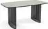 WFL GROUP Cavaro ausziehbarer Esstisch, rechteckig, beige Cashmere, schwarze Metallbeine (800001307100)