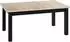 WFL GROUP Lindberg Esstisch ausziehbar, Eiche Sonoma hellbraun, schwarze Holzbeine, 160–240cm (800001349283)