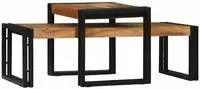 vidaXL Couchtisch 2 stk. Braun 48 x 40 x 40 cm Massivholz Akazie