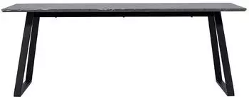 ebuy24 Malaga Esstisch Marmor-Dekor 200x90cm dunkelgrau (60-44212)