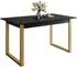 Lookway Arton Gold II ausklappbarer Esstisch 140-195cm, schwarz, Metallbeine (800000920841)