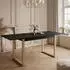 Lookway Arton Gold II ausklappbarer Esstisch 140-195cm, schwarz, Metallbeine (800000920841)