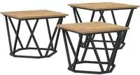 vidaXL Couchtisch 3 stk. Artisan-Eiche 50 x 50 x 40 cm
