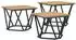 vidaXL Couchtisch-Set 3-tlg. Artisan-Eiche, Holzwerkstoff und Stahl (868284)
