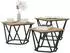 vidaXL Couchtisch-Set 3-tlg. Artisan-Eiche, Holzwerkstoff und Stahl (868284)