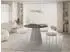 WFL GROUP Naro Esstisch rund ausziehbar, Beton-Optik dunkelgrau, Metallgestell grau-beige (800001124215)