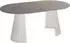 WFL GROUP Naro Esstisch rund ausziehbar, Beton-Optik dunkelgrau, Metallgestell grau-beige (800001124215)