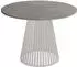 WFL GROUP Naro Esstisch rund ausziehbar, Beton-Optik dunkelgrau, Metallgestell grau-beige (800001124215)