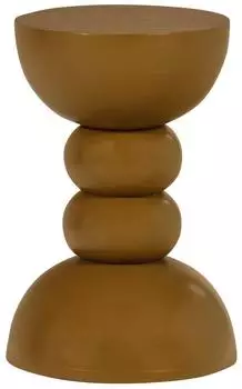 Woood Miel Beistelltisch Mangoholz, honiggelb, Ø 35cm